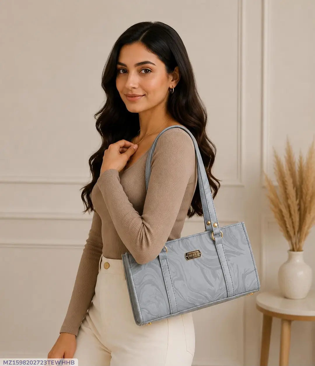 Women's Leather Plain Shoulder Bag