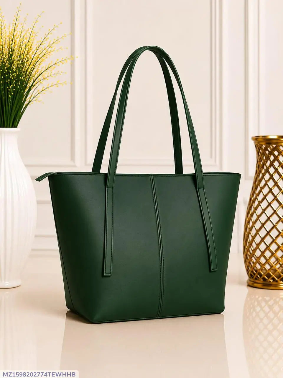 Women's Leather Plain Shoulder Bag
