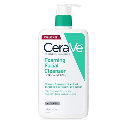 CeraVe Foaming Facial Cleanse Daily Face Wash for Oily Skin