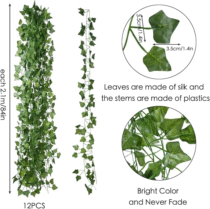 Freyalife Fake Vines for Room Decor(12 Pack 84 Feet)