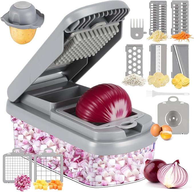 Yusshn Vegetable Chopper,12-in-1 Multifunctional Food