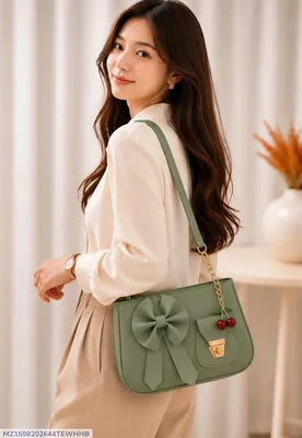 Women's Leather Plain Shoulder Bag