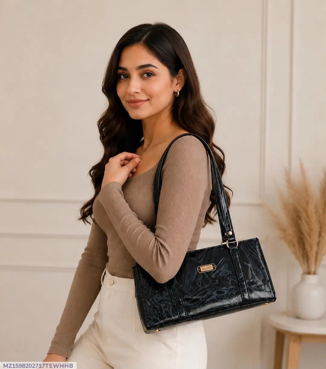 Women's Leather Plain Shoulder Bag