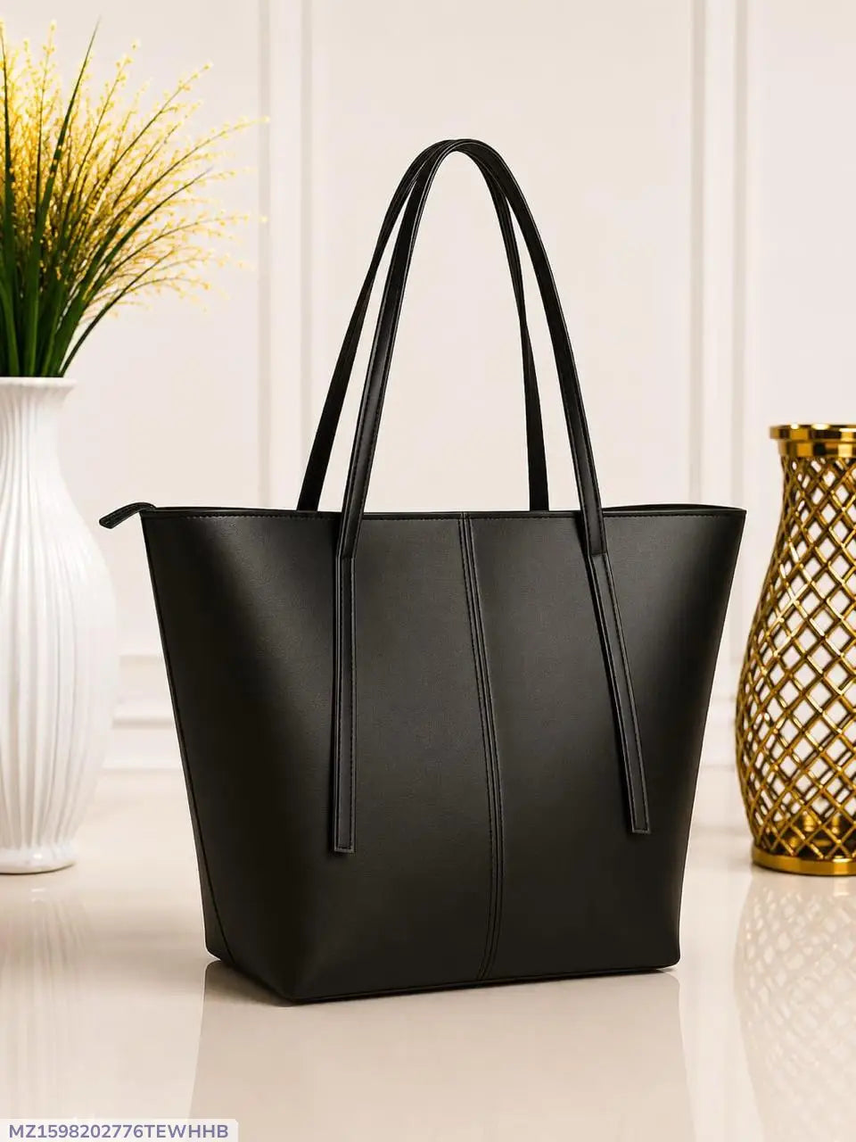 Women's Leather Plain Shoulder Bag
