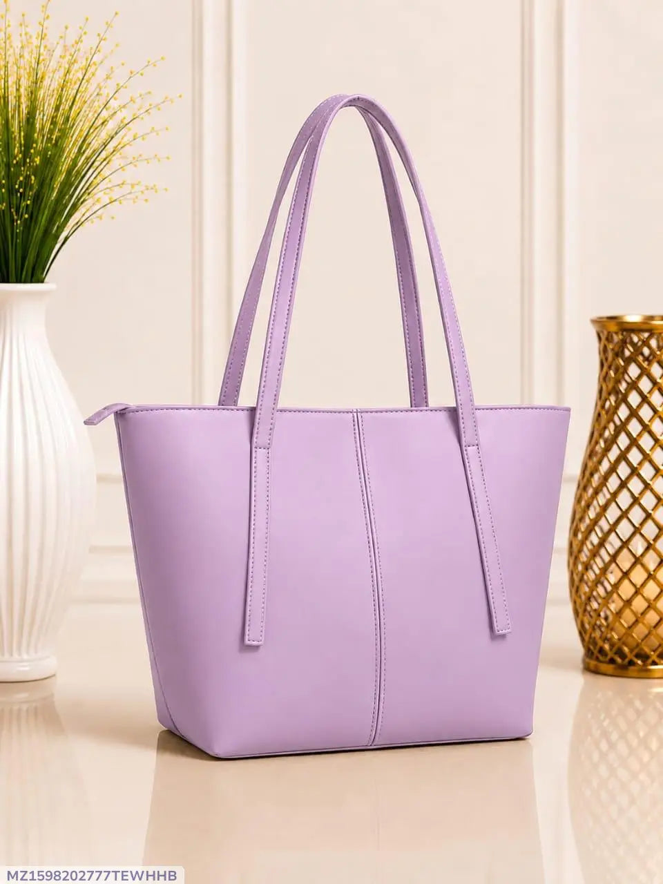 Women's Leather Plain Shoulder Bag